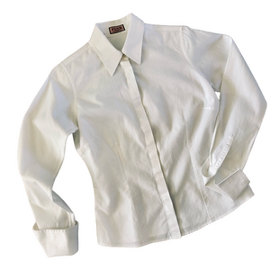 Thomas Pink White Button-Up Shirt French Cuffs Long Sleeves Size 6